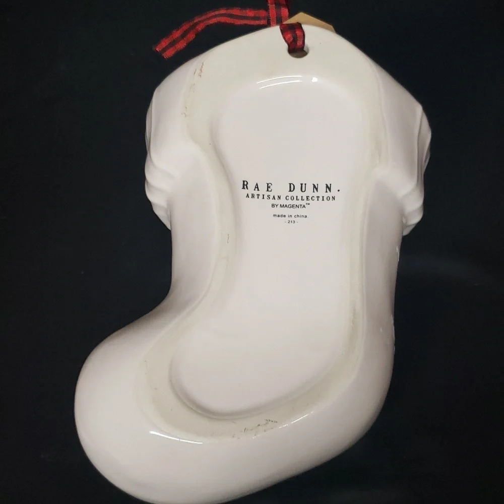 Rae Dunn NWT SILENT NIGHT Ceramic Christmas Stocking